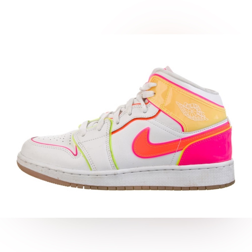 Nike Jordan Girls 1 Mid Edge Glow GS Sneaker